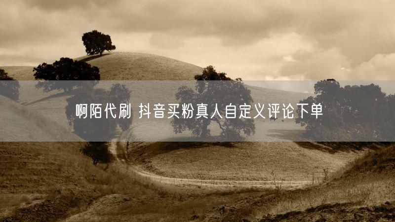 啊陌代刷 抖音买粉真人自定义评论下单