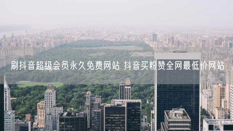 刷抖音超级会员永久免费网站 抖音买粉赞全网最低价网站