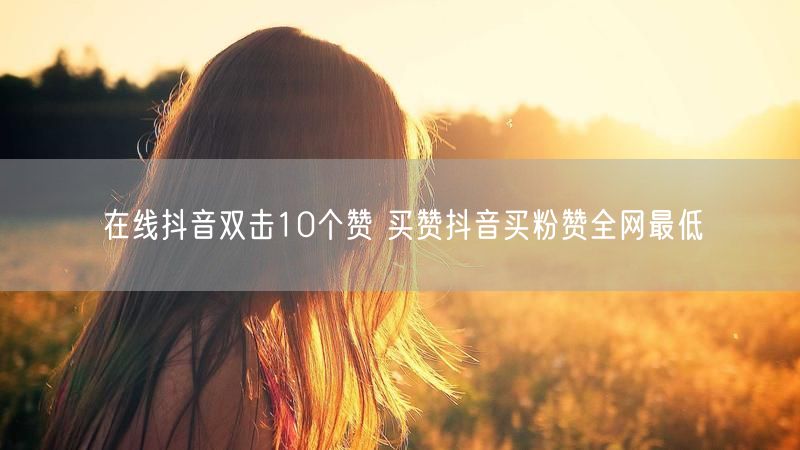 在线抖音双击10个赞 买赞抖音买粉赞全网最低