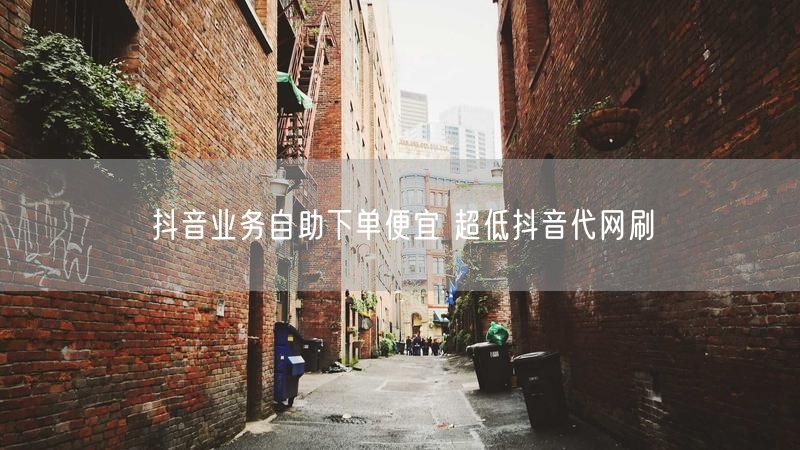 抖音业务自助下单便宜 超低抖音代网刷