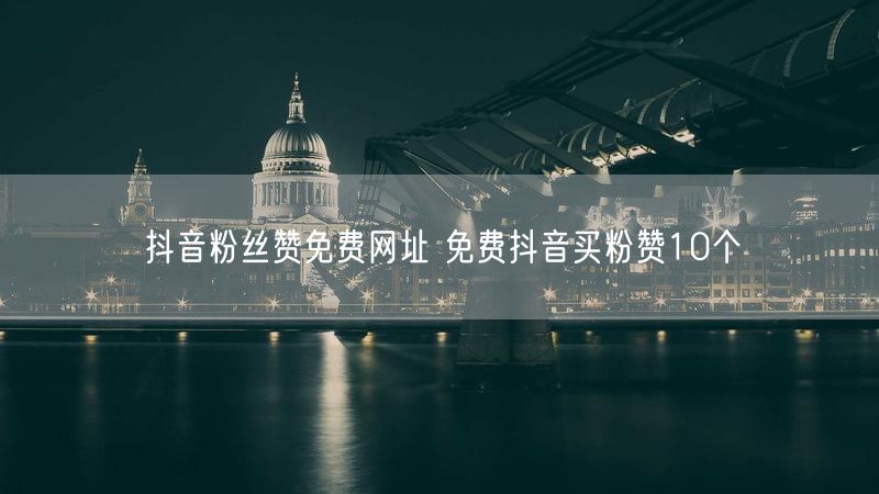 抖音粉丝赞免费网址 免费抖音买粉赞10个