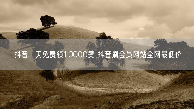 抖音一天免费领10000赞 抖音刷会员网站全网最低价